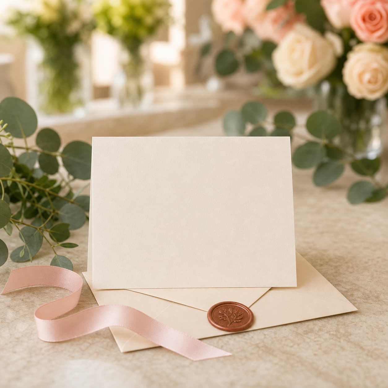 An illustrative blank personal note with an envelope